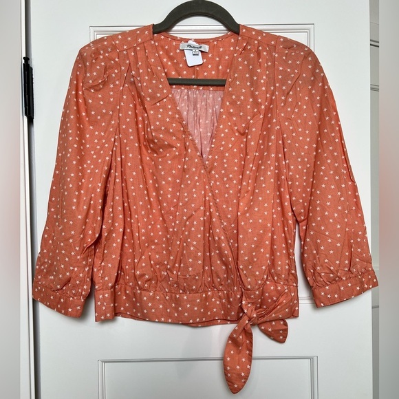 Madewell Wrap Top in Star Scatter (Small) - Picture 3 of 5
